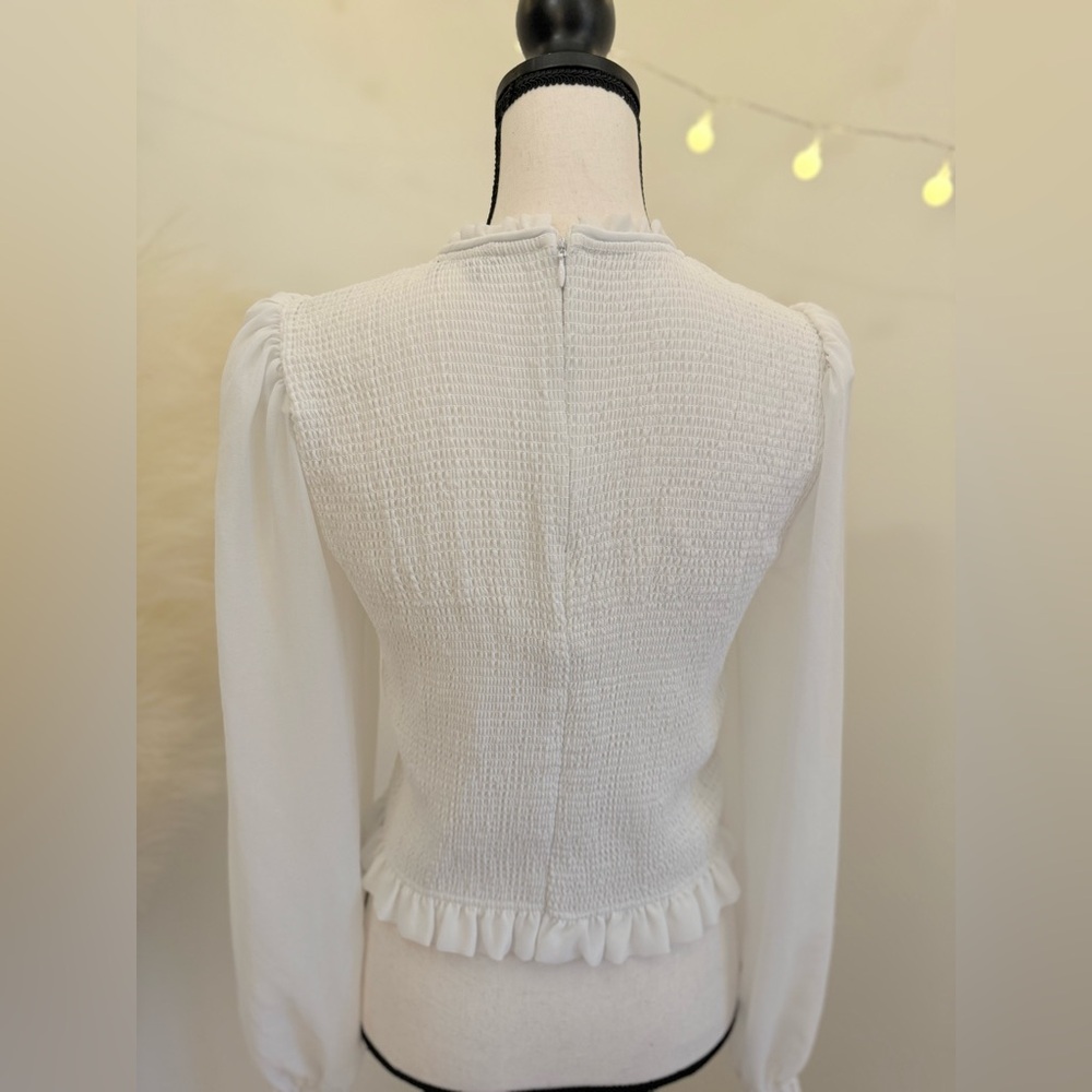 🌾 Aritzia Sheer Puff Long-sleeved Wilfred Tempest Blouse - Picture 6 of 6